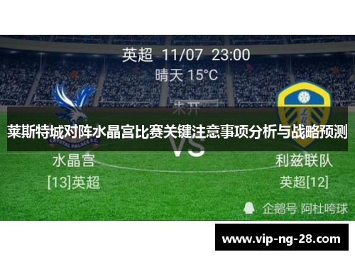 莱斯特城对阵水晶宫比赛关键注意事项分析与战略预测